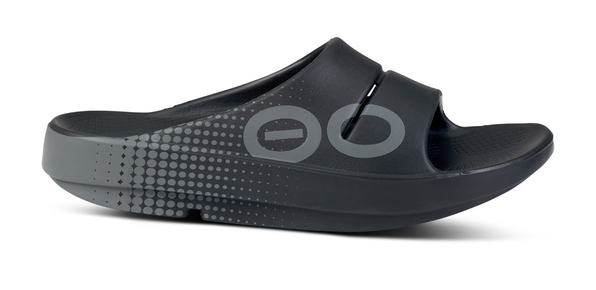 Women's OOahh Sport Slide Sandal - Black Matrix – oofos.co.uk