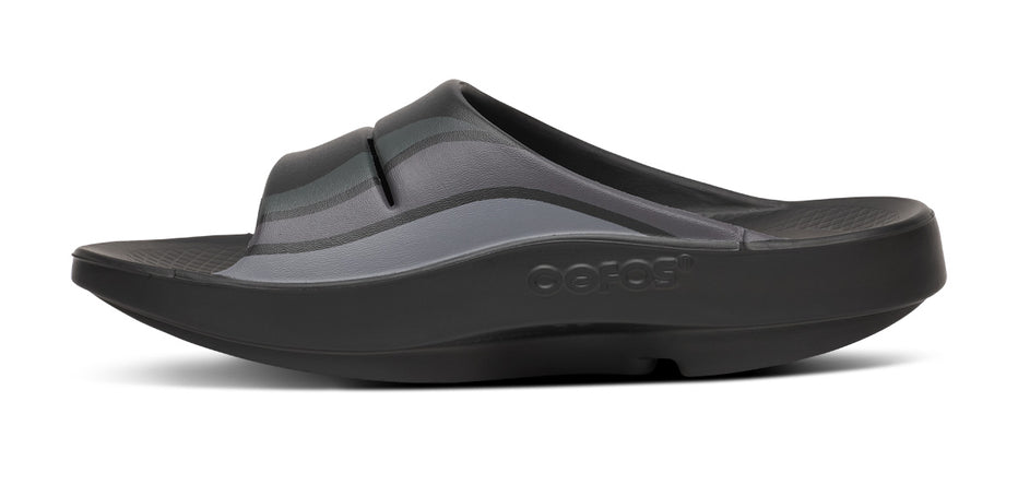 Men's OOahh Sport Slide Sandal - Black Wave – oofos.co.uk