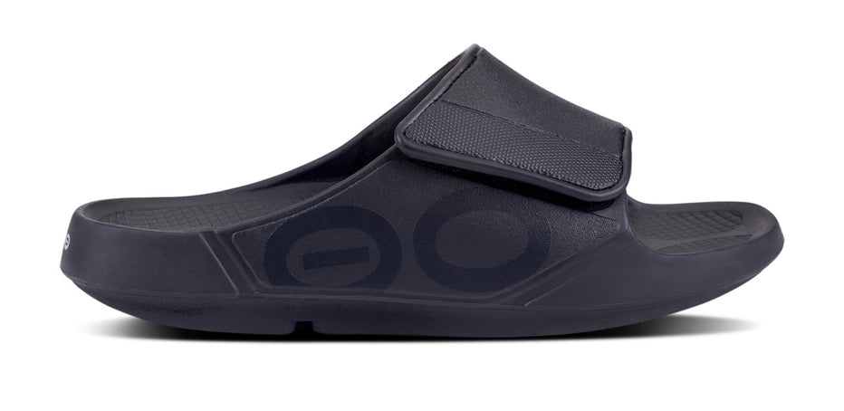 OOFOS Women's OOahh Sport Flex Recovery Slide Sandal - Matt Black