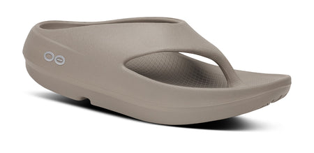 OOFOS Women's OOmega OOahh Luxe Recovery Slide Sandal - Latte