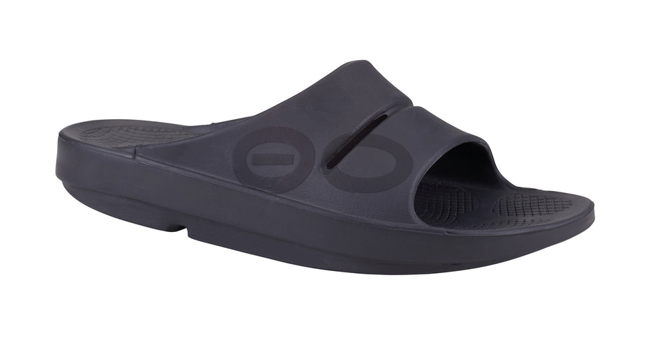 OOFOS Women's OOahh Sport Recovery Slide Sandal - Matt Black