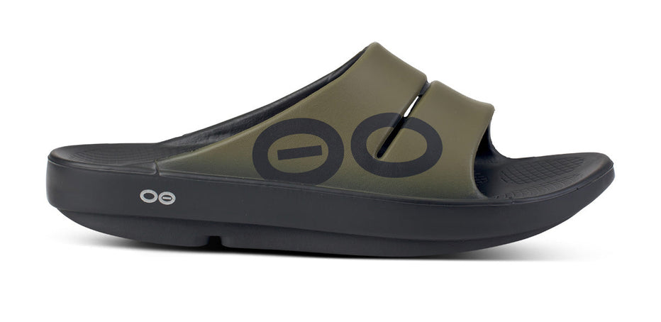 OOFOS Women's OOahh Sport Recovery Slide Sandal - Tactical Green