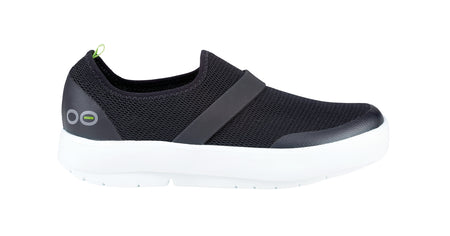 OOFOS Women's OOmg Mesh Low Recovery Shoe - White Black