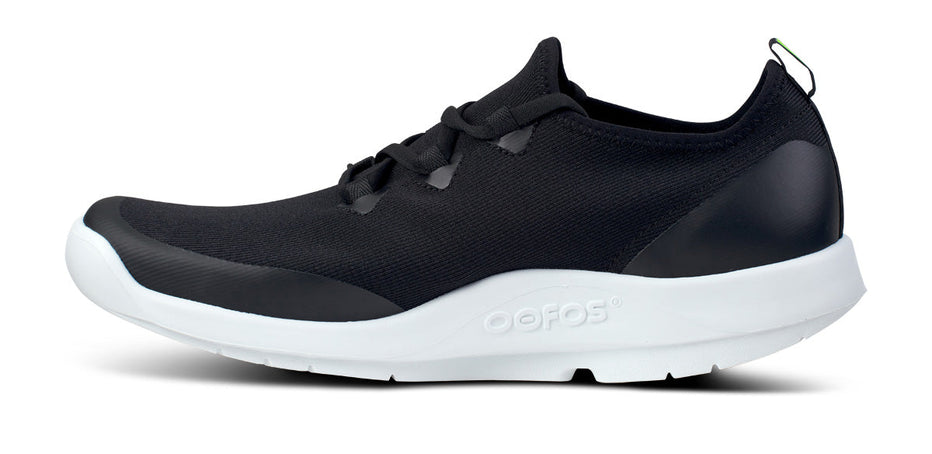 NEW OOFOS men\'s oomg sport lace slip-on in white/black OOFOS Men main image 4